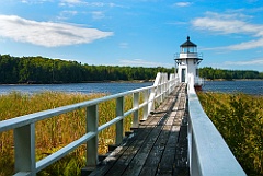 Doubling Point Lighthouse Along the Kennebec River in Maine